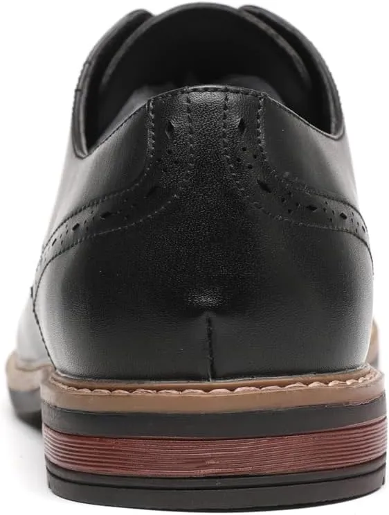DECARSDZ Mens Classic Oxford Wingtip Modern Formal Lace Up Dress Shoes Wedding Shoe