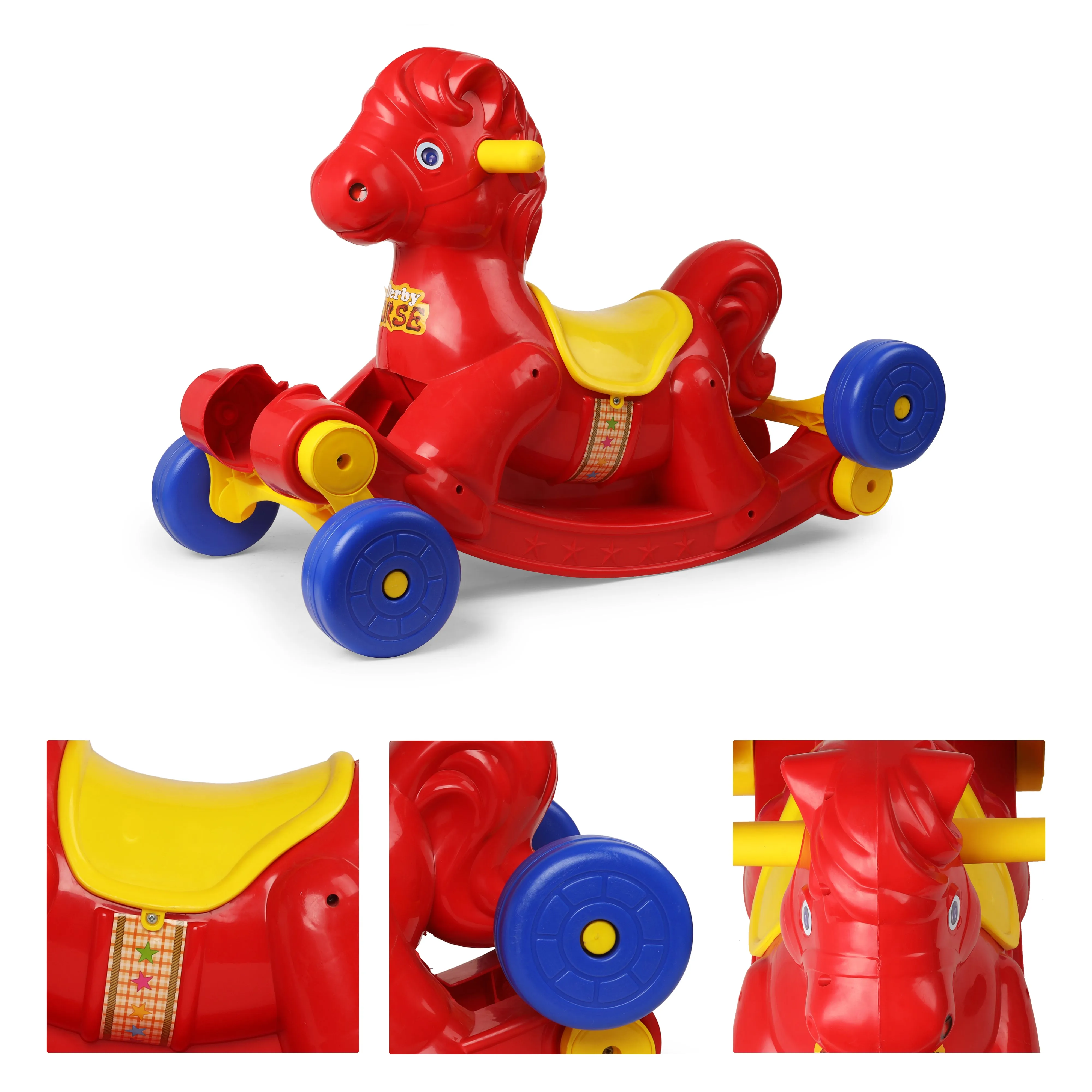 Derby Horse | Baby Horse Rider | Fun Ride-on Horse | Baby Horse Rocking Toy | Horsey Rocker | Horse Ride-on Toy | For Babies/Toddlers