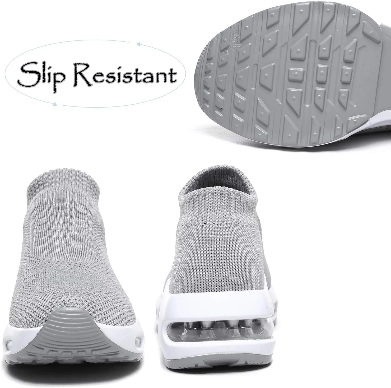 DimaiGlobal Women's Walking Shoes Sock Sneakers Slip On Comfort Mesh Fashion Cushion Lady Girls Modern Jazz Dance Easy Shoes Wedge Platform Loafers