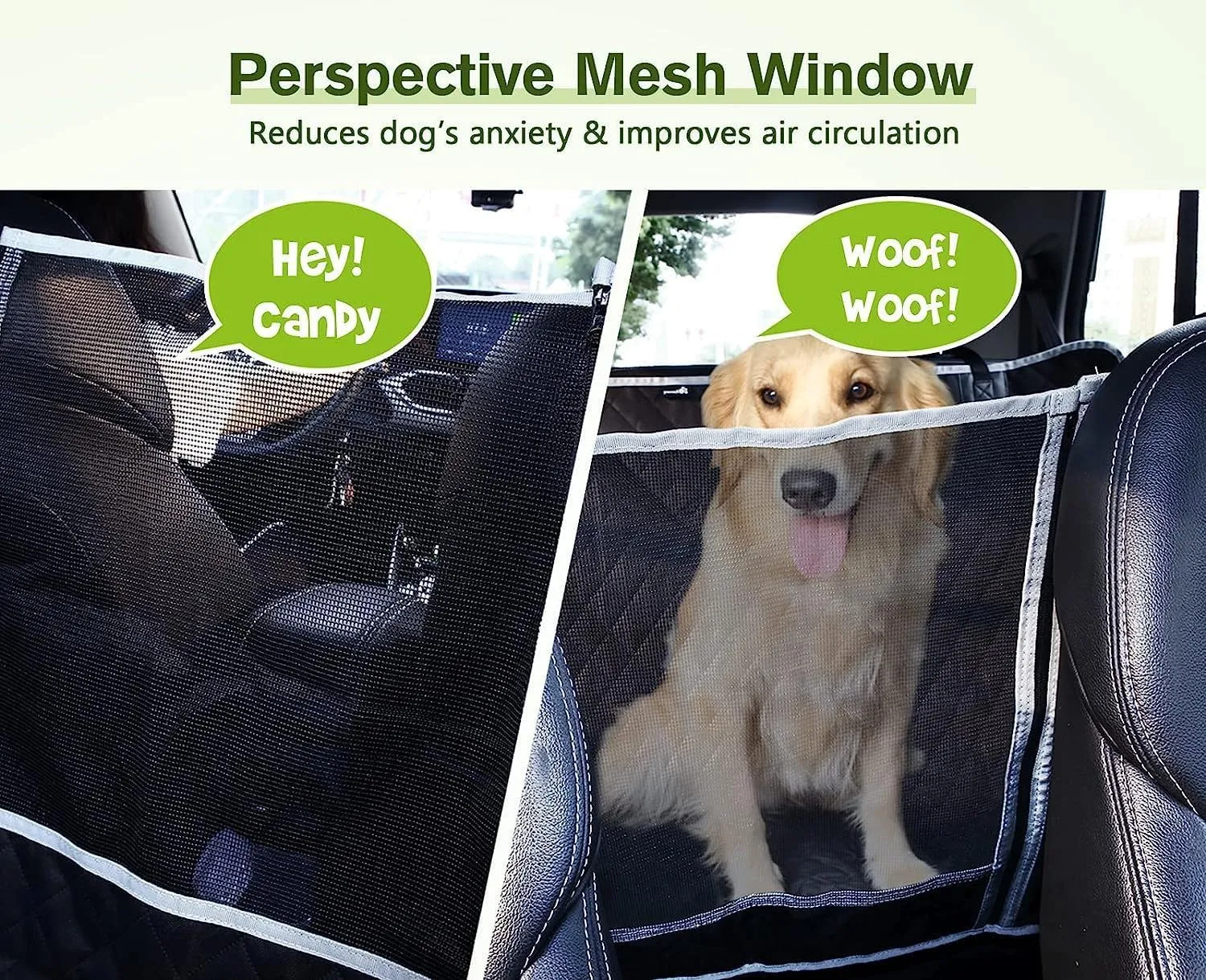 Dog Car Seat Back Pad for Mercedes Benz GLE 350/450/53 AMG/580/63 AMG S 2020 2021 2022 2023 2024, Durable Easy to Carry Foldable with Mesh Window Practical Storage Bag Pet Pad,A