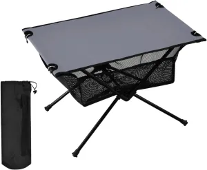 DOMIKING Grey Portable Camping Table Folding Picnic Tables with Carrying Storage Bag Backpacking Table for Camp Travel Beach 23.6 * 15.7 * 15 in