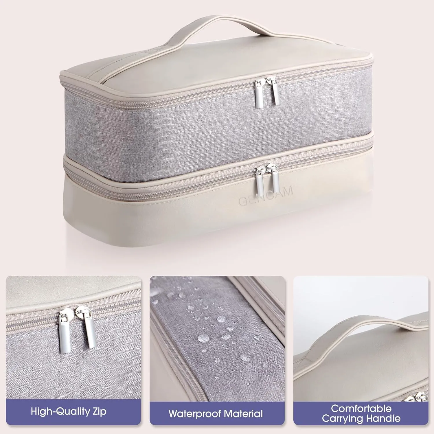 Double-Layer Carrying Case for Shark Flexstyle, Travel Case for Shark Flexstyle/FlexFusion, Portable Storage Organizer bag for Shark Flexstyle/Dyson Airwrap Styler and Attachments