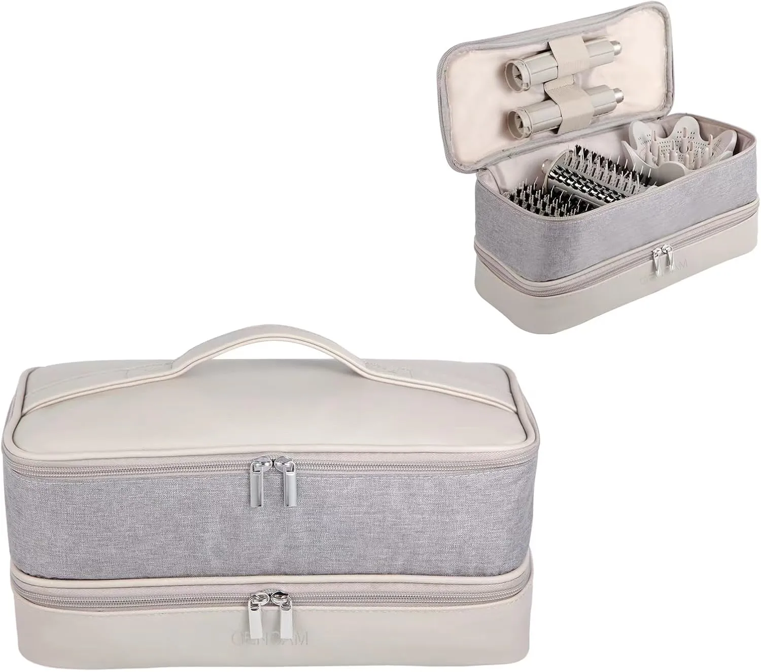 Double-Layer Carrying Case for Shark Flexstyle, Travel Case for Shark Flexstyle/FlexFusion, Portable Storage Organizer bag for Shark Flexstyle/Dyson Airwrap Styler and Attachments