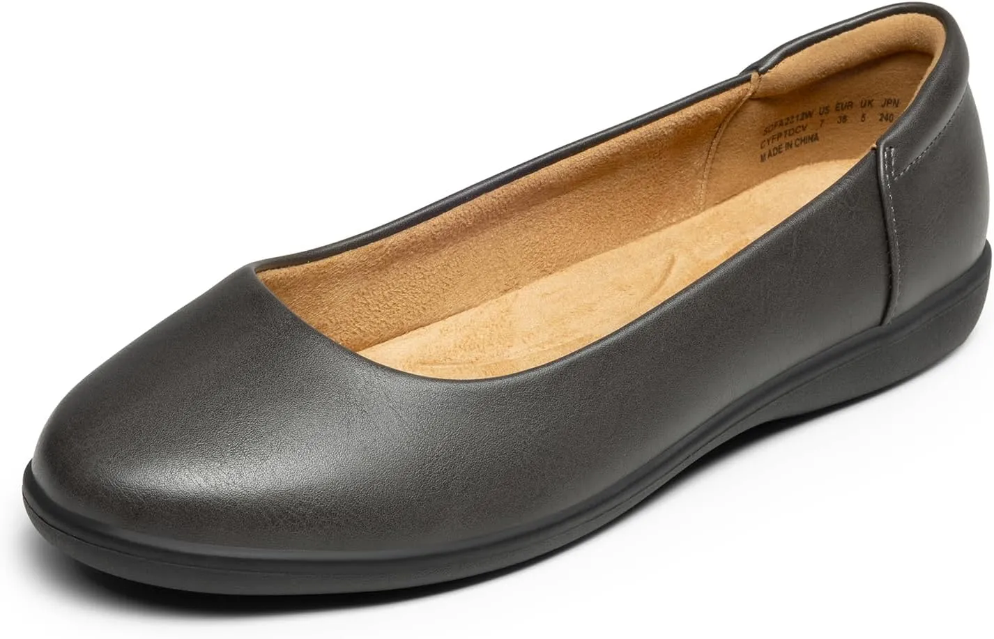 DREAM PAIRS Women’s Comfortable Ballet Dressy Work Flats, Round Toe Slip on Office Shoes