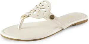 DREAM PAIRS Women's Flip Flops Comfortable Soft Cushion Slide Slip on Summer Beach Thong Flat Sandals
