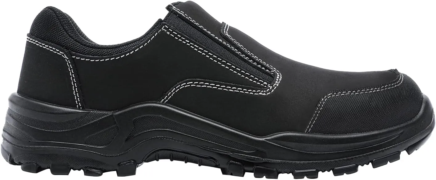DRKA Steel Toe Shoes for Men,Steel Toe Slip-On Shoe,Slip Resistant Comfortable Safety Work Shoes Industrial Construction Footwear