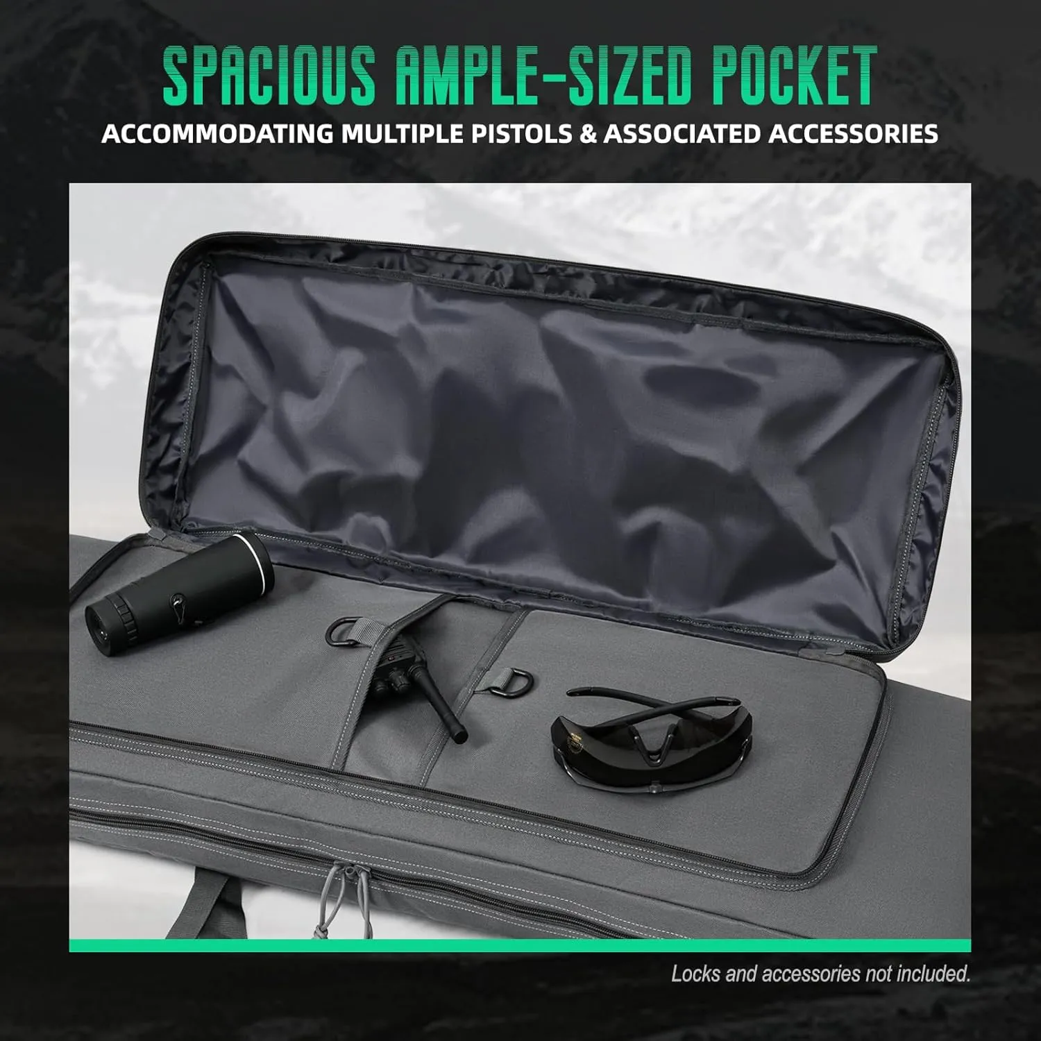 DULCE DOM 32/36/42/48/52 inch Double Rifle Case Soft Bag Gun Case, Perfect for Rifle Pistol Firearm Storage and Transportation, All Around Shooting Range Tactical Rifle Backpack, Indoor Outdoor