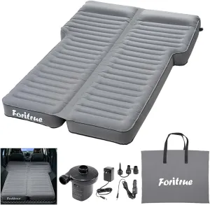 Durable Thickened 300D Oxford Car Camping Mattress, 6inch SUV Air Mattress, Car Air Mattress for Camping with External Pump Pillows Carry Bag Grey