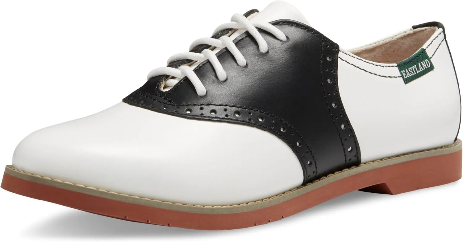 Eastland Women's Sadie Oxford, Black/White, 11 Medium US