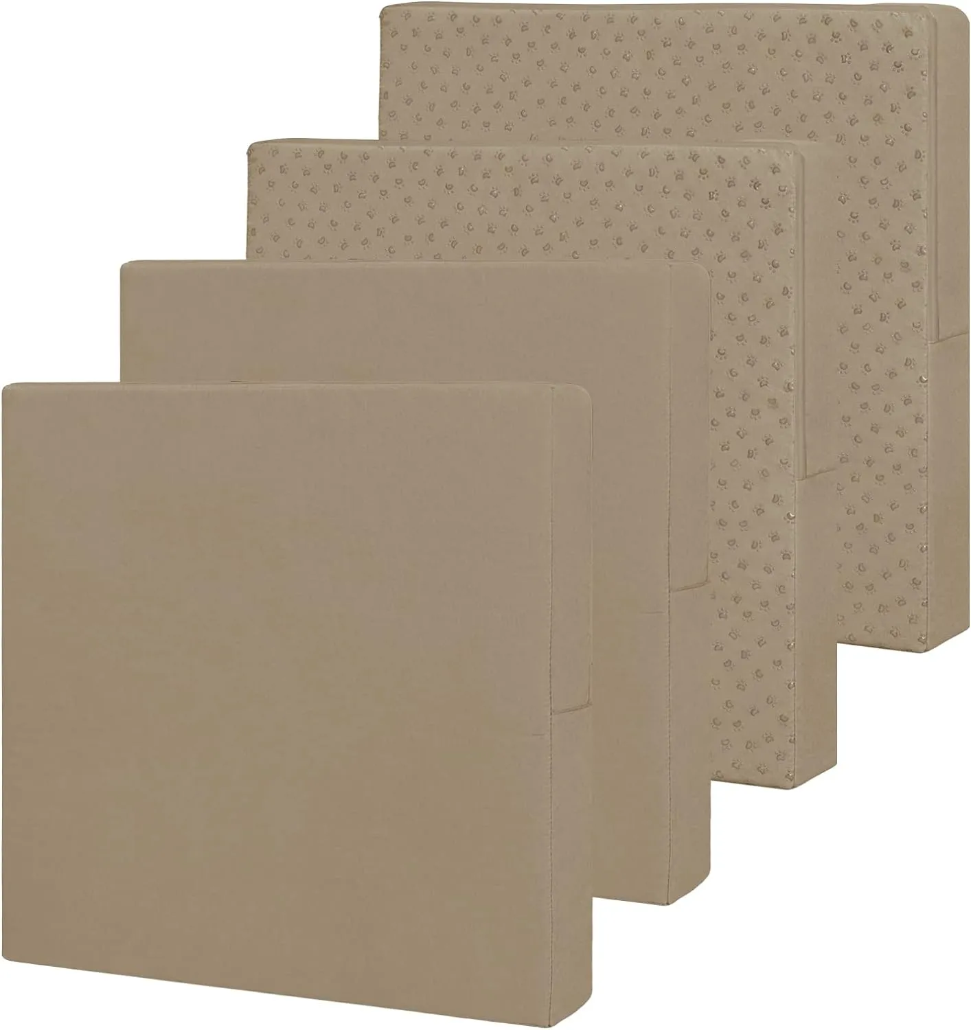 Easy-Going Waterproof Patio Cushion Covers Only 24x24x4 inch 4 Pack Replacement Non-Slip Outdoor Seat Cushion Slipcover with Zipper. Camel