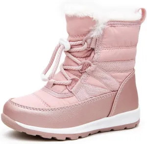 EasyStar Girls Boys Winter Cold Weather Warm Easy on off Water Resistance Snow Boots