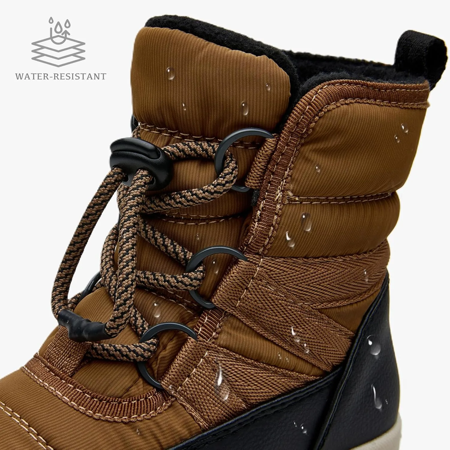 EasyStar Girls Boys Winter Cold Weather Warm Easy on off Water Resistance Snow Boots