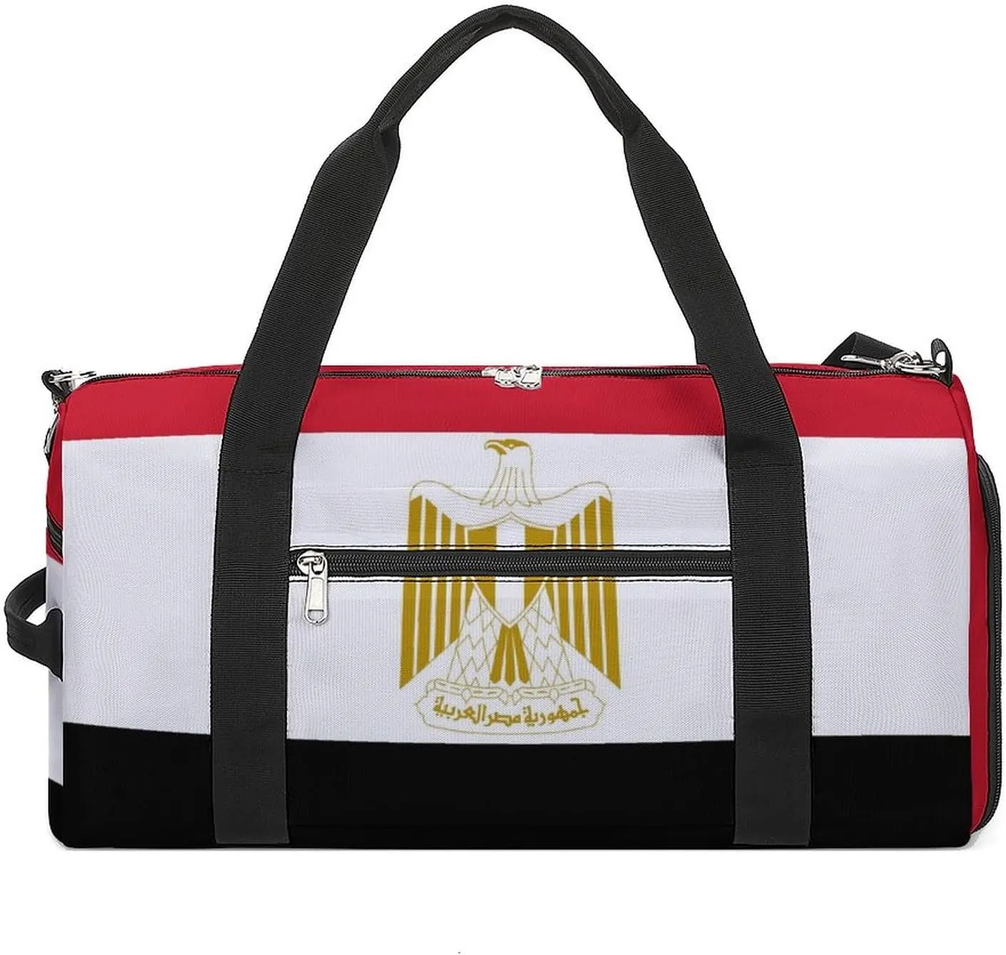 Egypt Flag Duffel Bag for Boys Girls with Wet Pocket Shoe Compartment