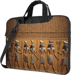 Egypt Hieroglyphics pattern Fashionable and ultra-thin shoulder laptop bag Shockproof soft lining
