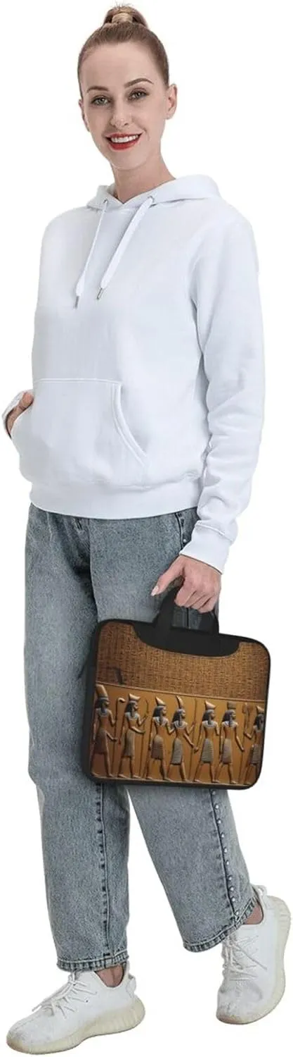 Egypt Hieroglyphics pattern Fashionable and ultra-thin shoulder laptop bag Shockproof soft lining