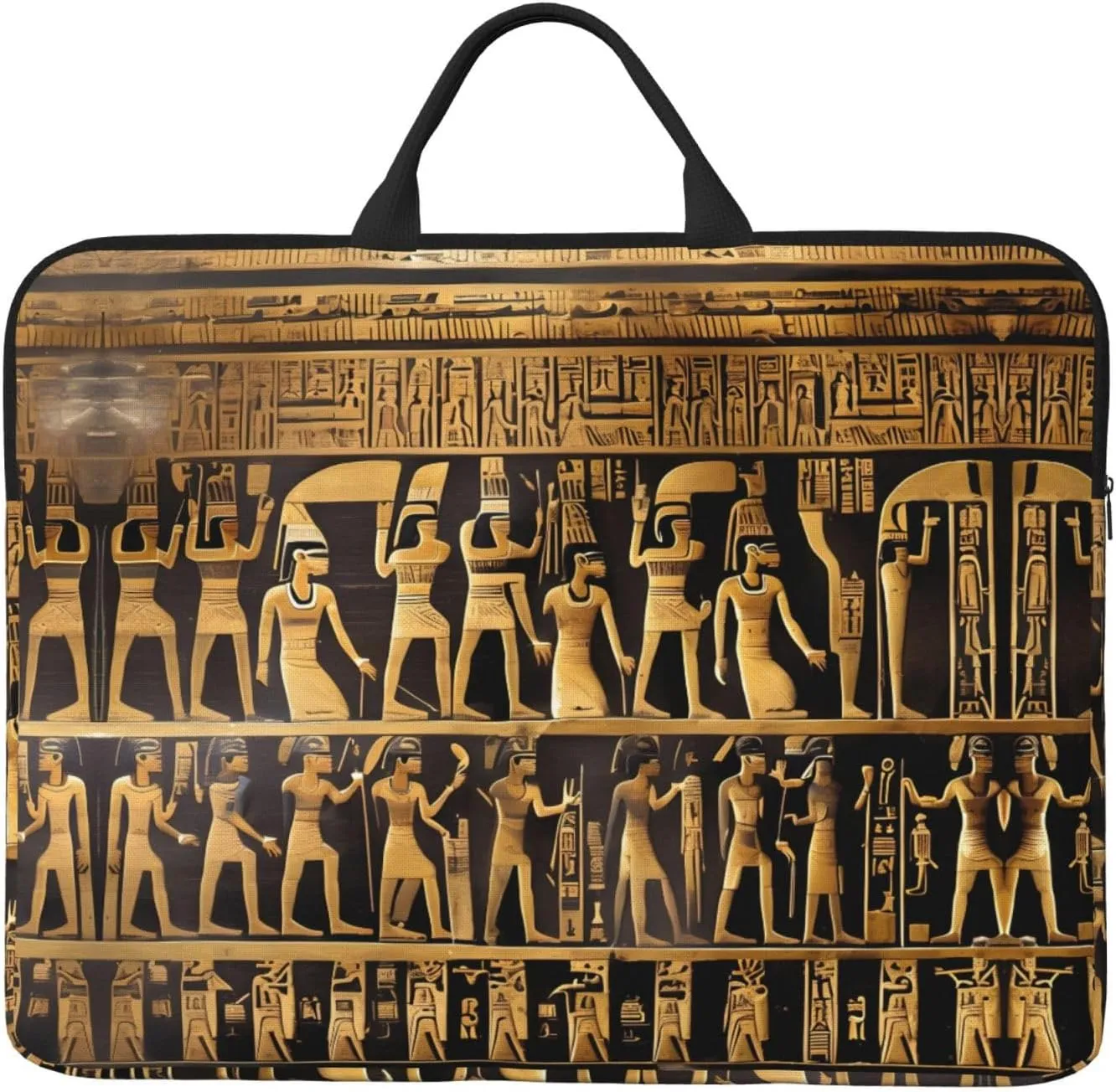 Egypts Hieroglyphics print Durable Travel Laptop Bag HandBag Shockproof Carrying Bag Briefcase for 14inch Laptop Notebook