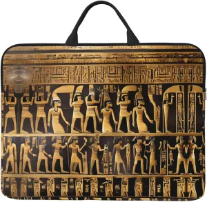 Egypts Hieroglyphics print Durable Travel Laptop Bag HandBag Shockproof Carrying Bag Briefcase for 14inch Laptop Notebook