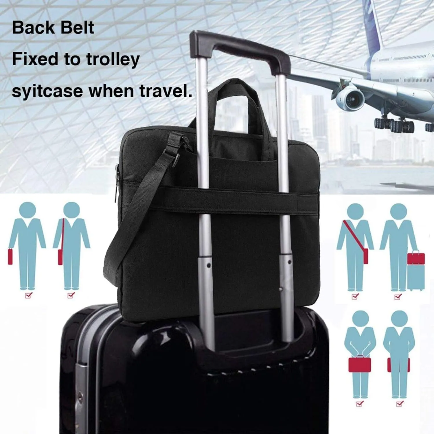 Elk in the meadow Ultra-thin portable shoulder laptop bag Stylish and Protective Shockproof soft lining
