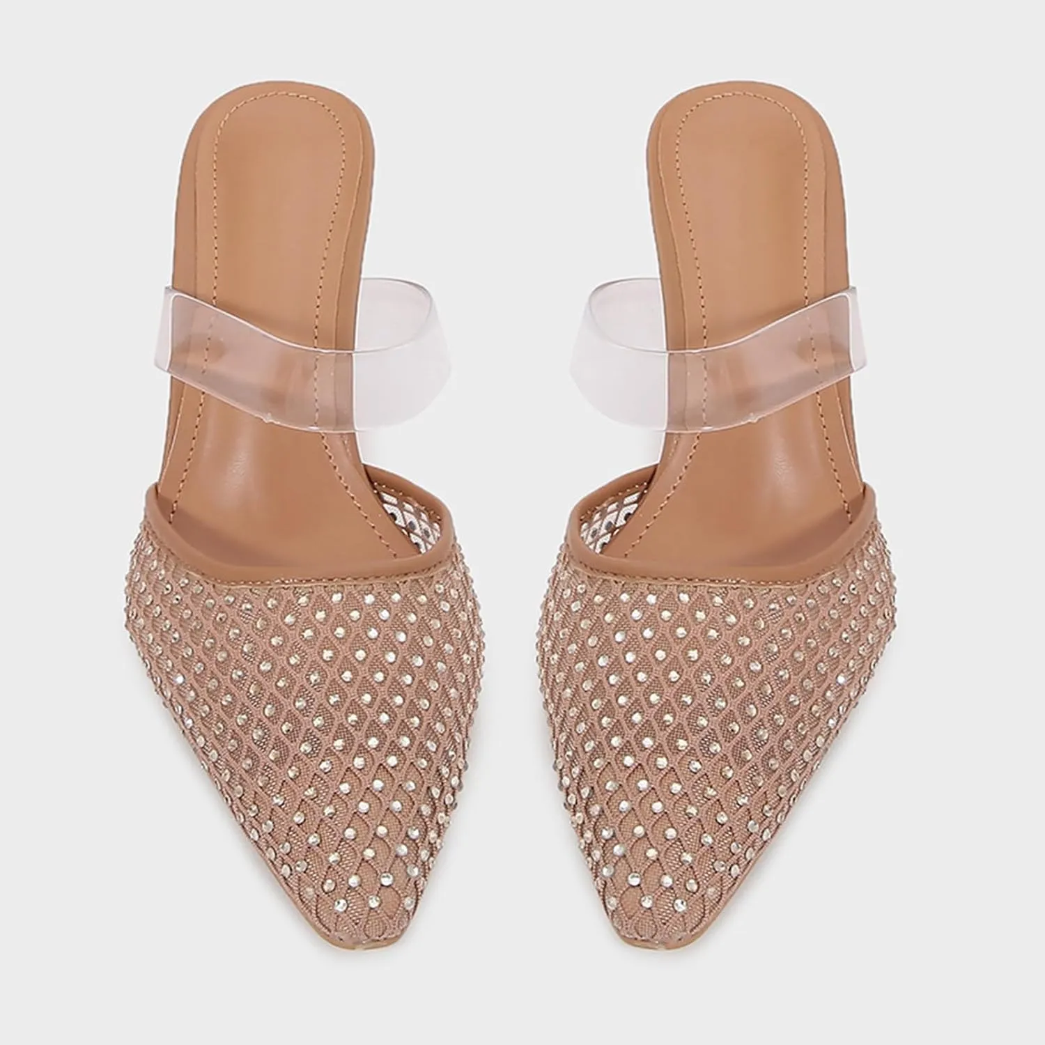 Embroidered Kitten Heels For Women Slingback Comfortable Floral Wedding Pumps