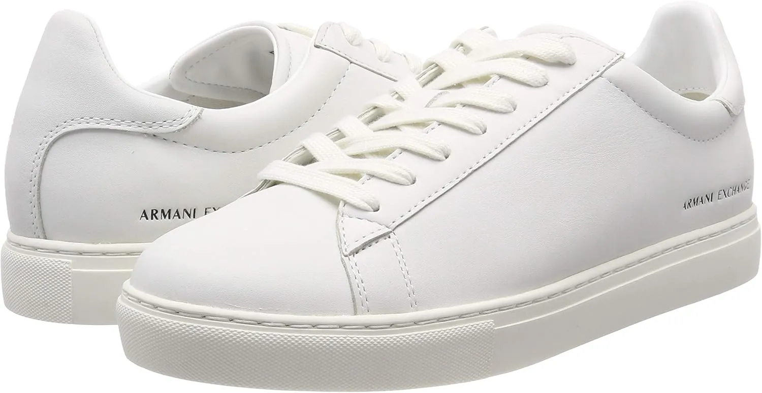Emporio Armani Men's Low Rise Leather Lace Up Sneaker