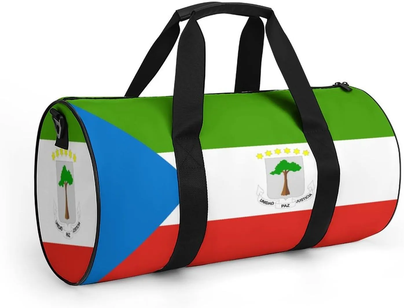 Equatorial Guinea Flag Waterproof Gym Duffel for Men Women Sports Travel Tote Bag