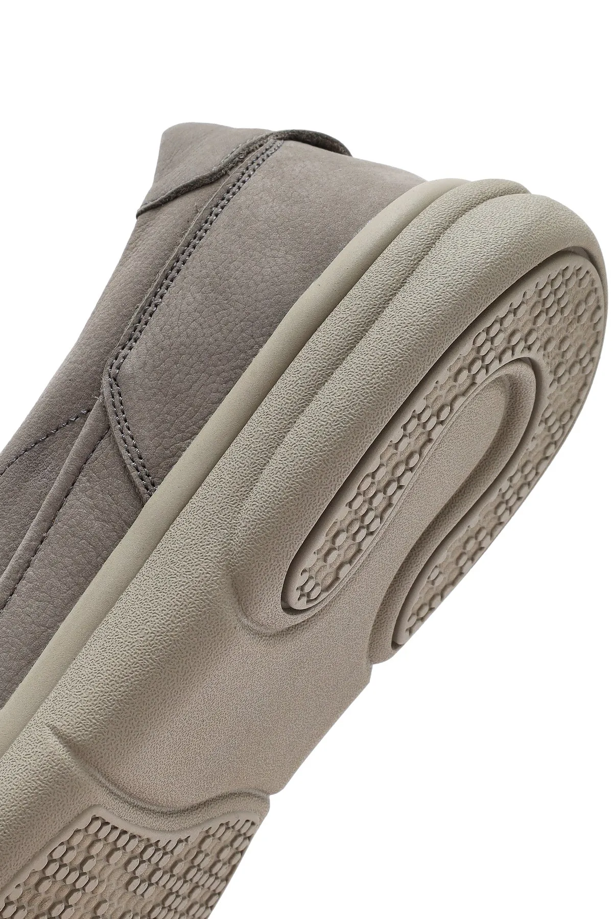 Erkek Gri Nubuk Deri Comfort Loafer