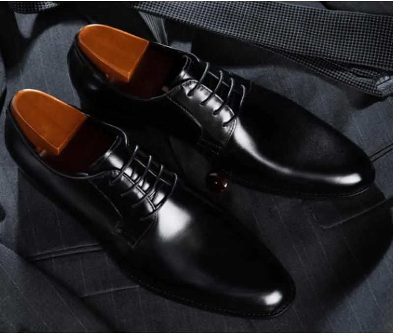 Executive-Grade Oxford Dress Shoes for Men with Flexible Leather Sole - Church & Boardroom Ready