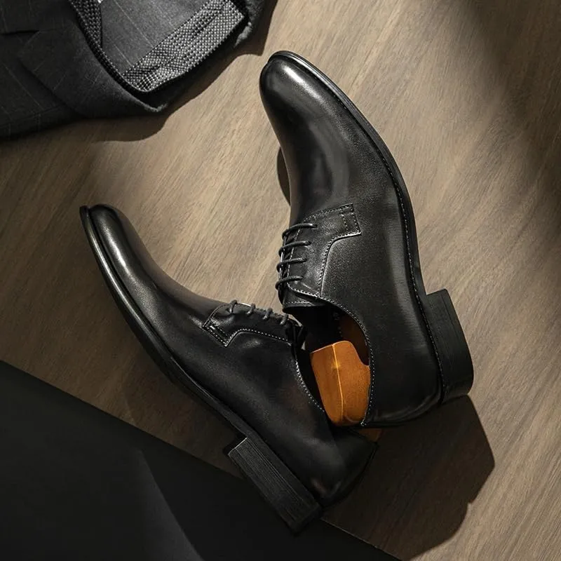 Executive-Grade Oxford Dress Shoes for Men with Flexible Leather Sole - Church & Boardroom Ready