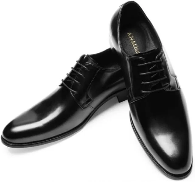 Executive-Grade Oxford Dress Shoes for Men with Flexible Leather Sole - Church & Boardroom Ready