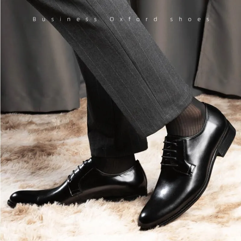 Executive-Grade Oxford Dress Shoes for Men with Flexible Leather Sole - Church & Boardroom Ready