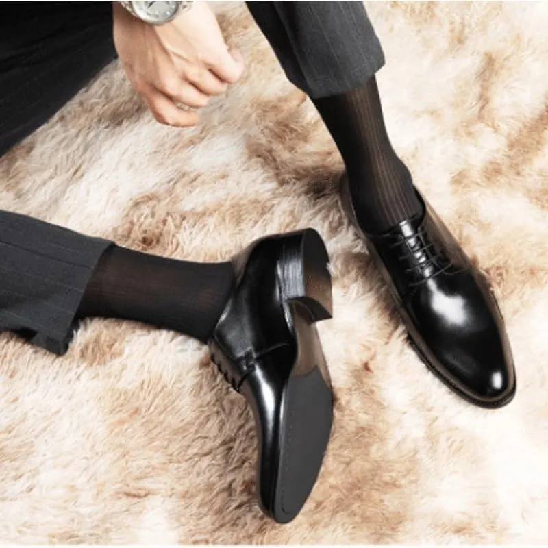 Executive-Grade Oxford Dress Shoes for Men with Flexible Leather Sole - Church & Boardroom Ready