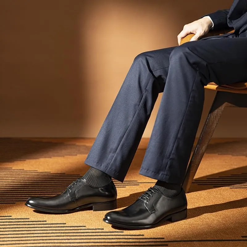 Executive-Grade Oxford Dress Shoes for Men with Flexible Leather Sole - Church & Boardroom Ready