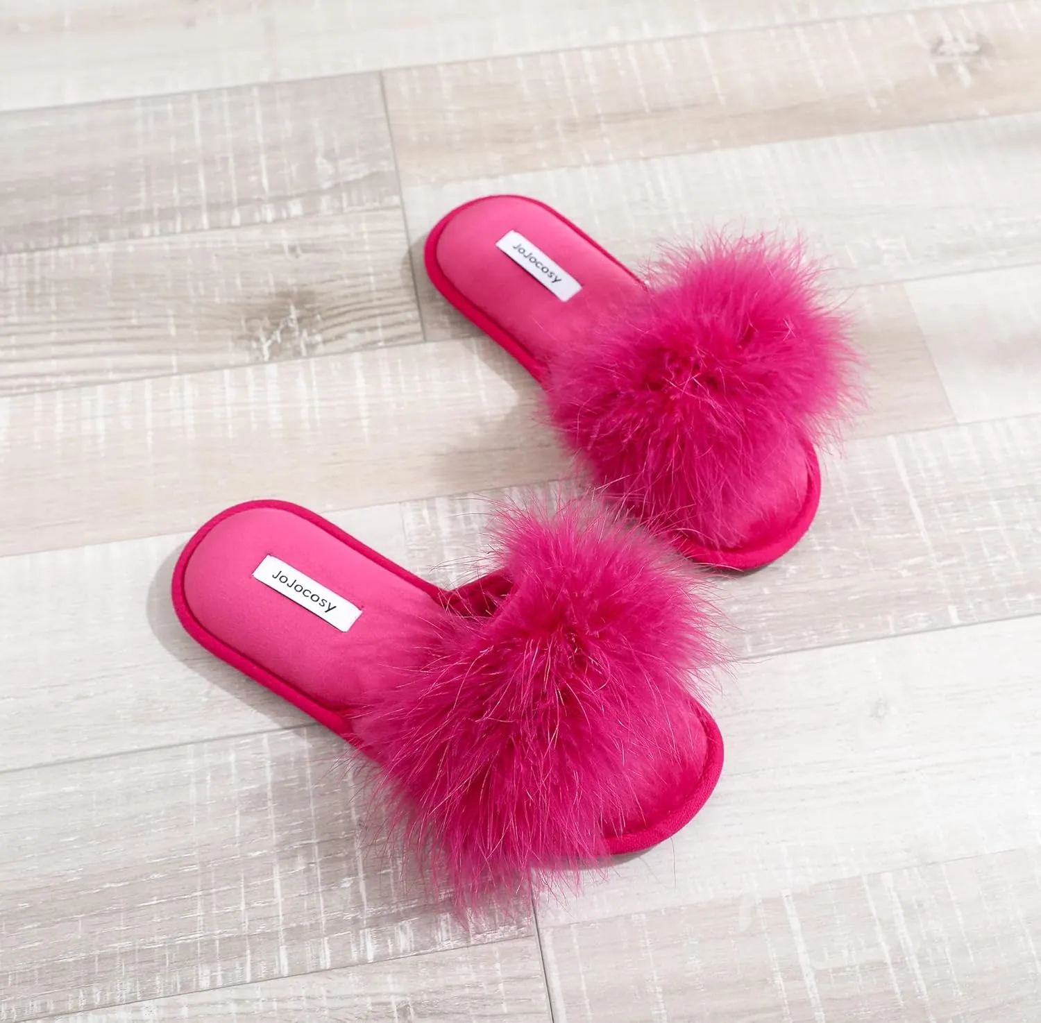 Extreme Plush Lady’s Sexy Slip-on Comfortable Slippers Women’s Fluffy Indoor Open-toe Scuff