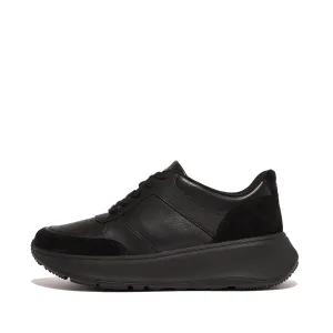 F-MODE Leather/Suede Flatform Sneakers