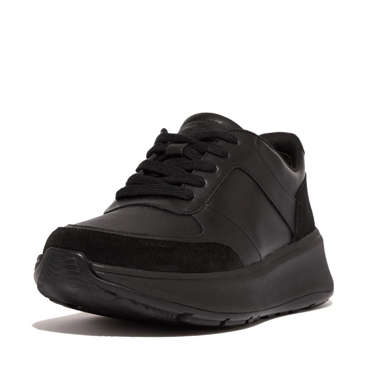 F-MODE Leather/Suede Flatform Sneakers