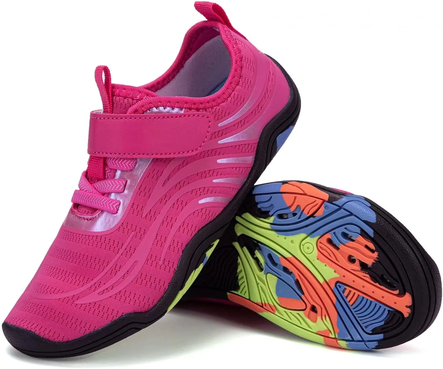FANTURE Girls & Boys Water Shoes Lightweight Comfort Sole Easy Walking Athletic Slip on Aqua Sock(Toddler/Little Kid/Big Kid)