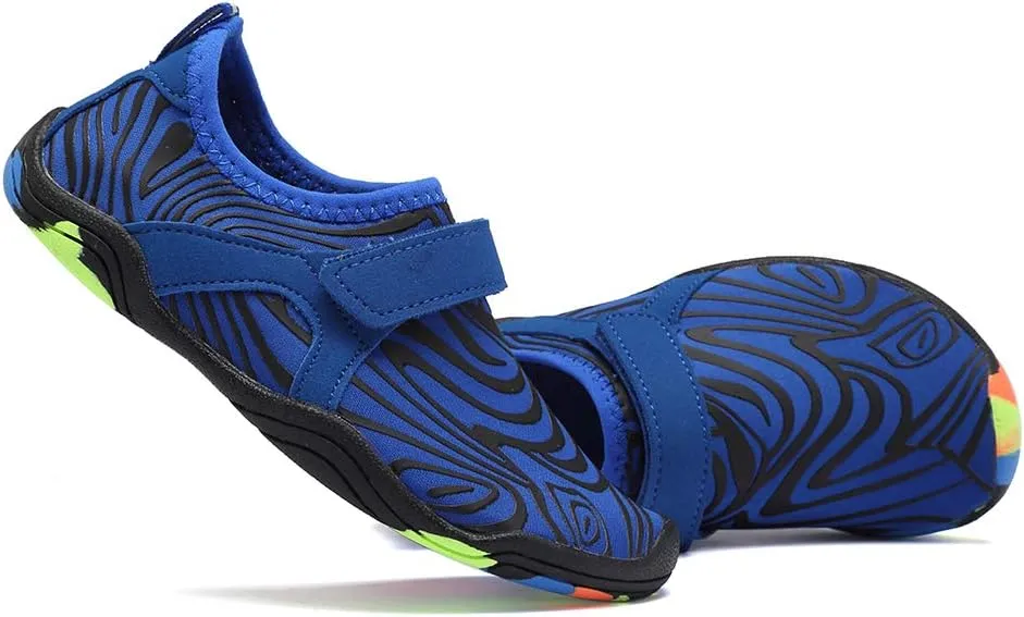 FANTURE Girls & Boys Water Shoes Lightweight Comfort Sole Easy Walking Athletic Slip on Aqua Sock(Toddler/Little Kid/Big Kid)
