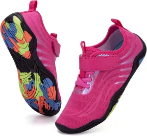FANTURE Girls & Boys Water Shoes Lightweight Comfort Sole Easy Walking Athletic Slip on Aqua Sock(Toddler/Little Kid/Big Kid)