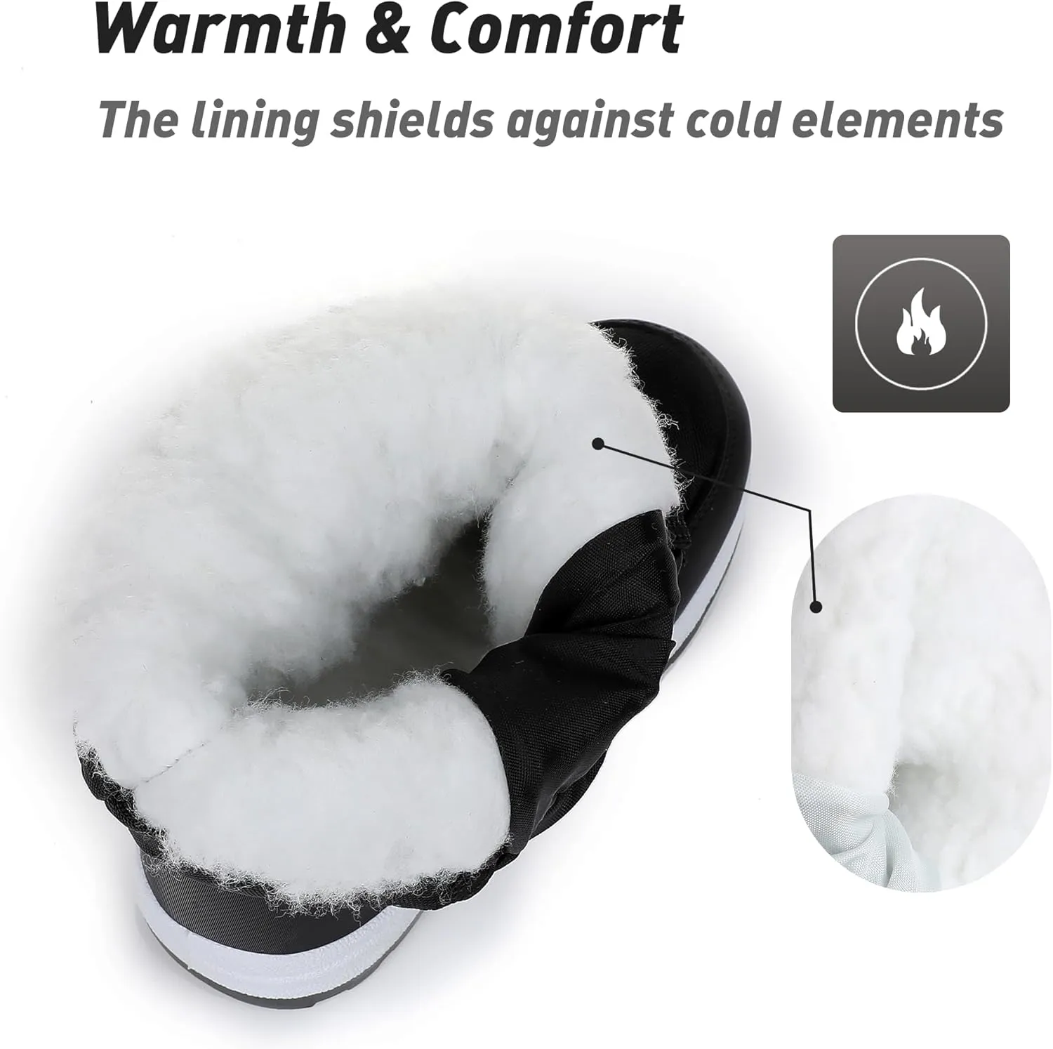 Felabo Toddler Snow Boots for Boys Girls Water Resistant Warm Winter Boots with Non Slip Sole Easy On Side Zipper Closure (Toddler/Little Kid)