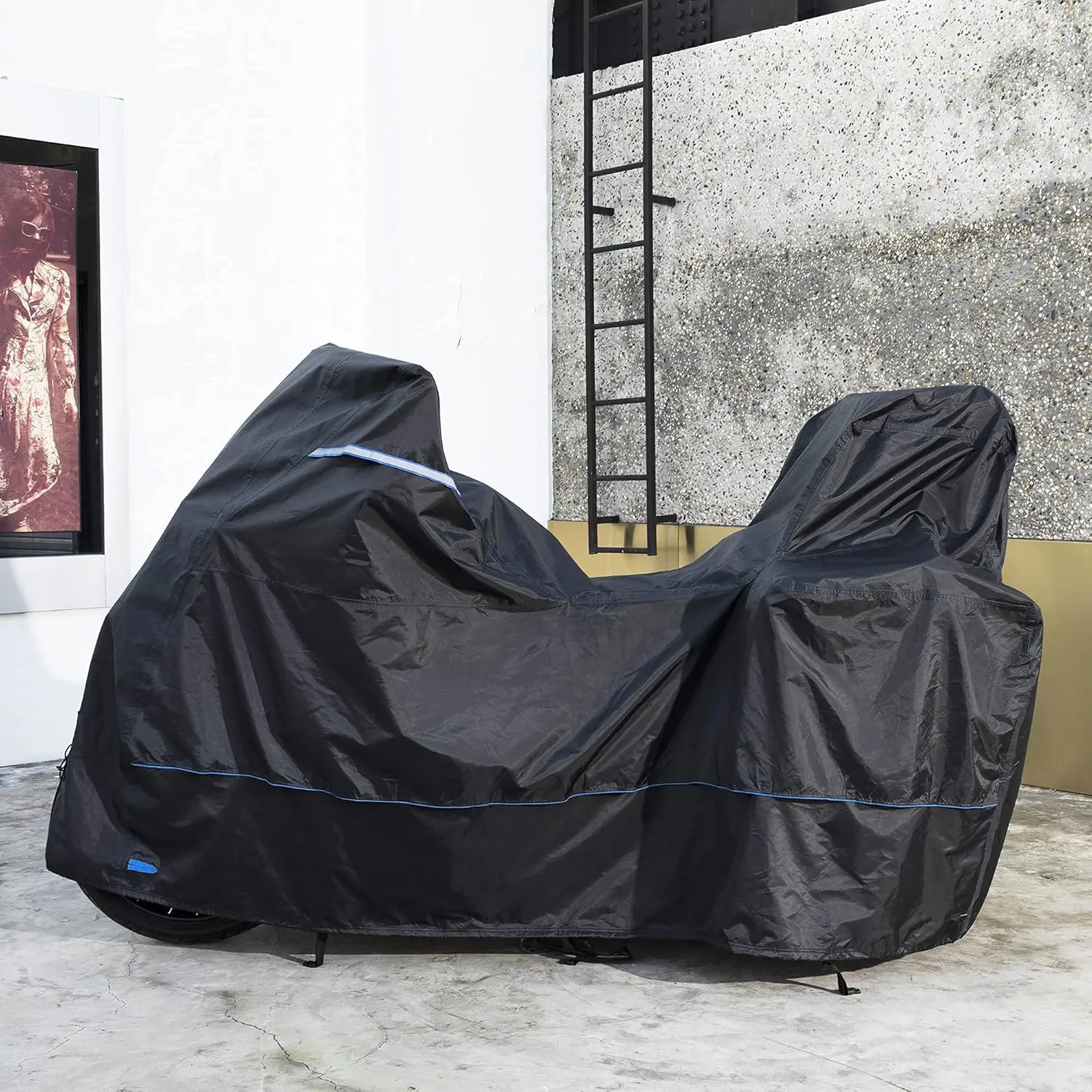 FENRIR 420D 90"INCH Motorcycle Cover Waterproof Outdoor Storage for BMW R1300GS R1250GS KTM 1290Super Adventure HONDA Africa Twin YAMAHA Super Tenere Tracer SUZUKI VStrom KAWASAKI Versys TRIUMPH Tiger