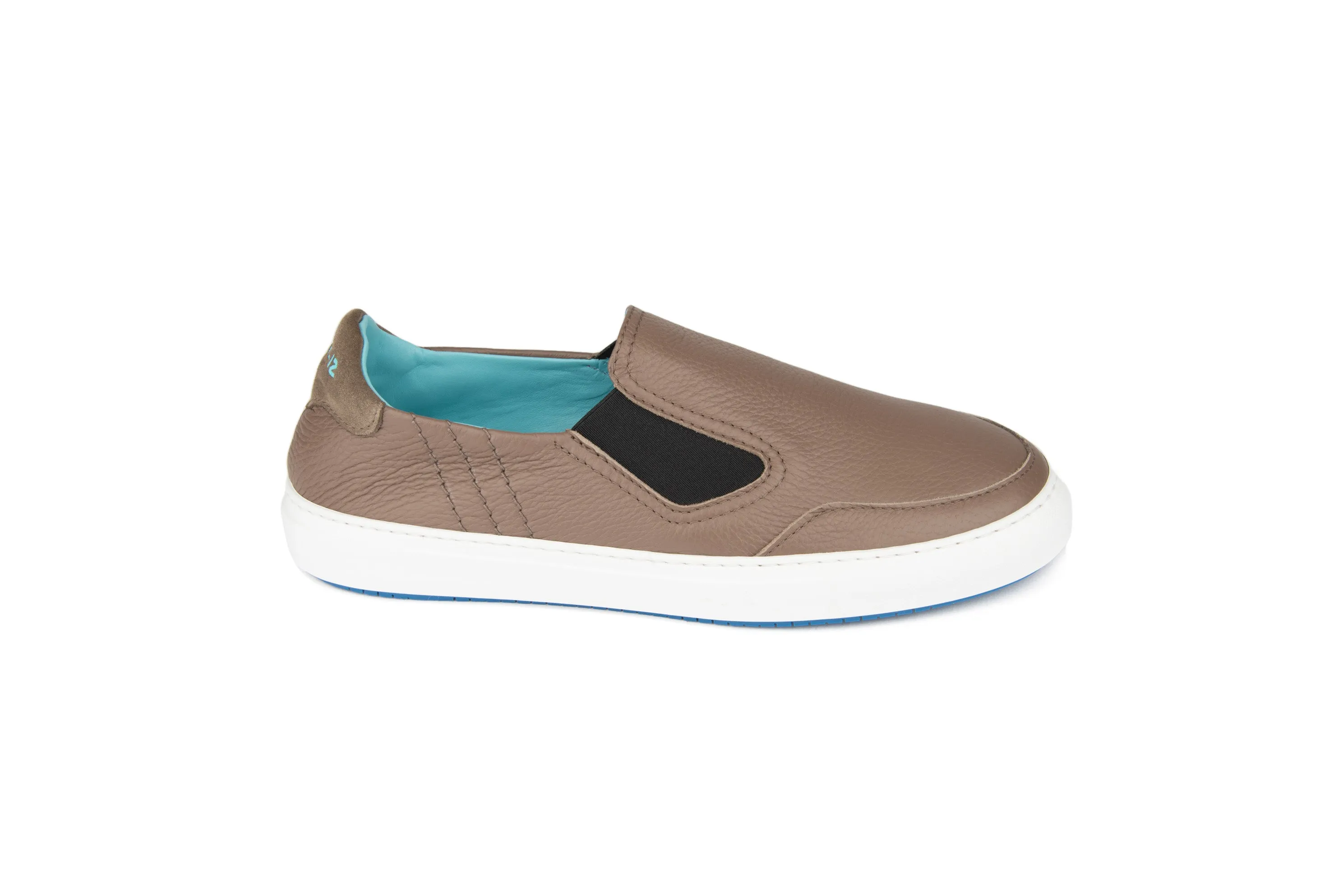 Fifty-12 Men's Batolomeo K0003S15 Beige Leather with Black Elastic Loafer Shoe