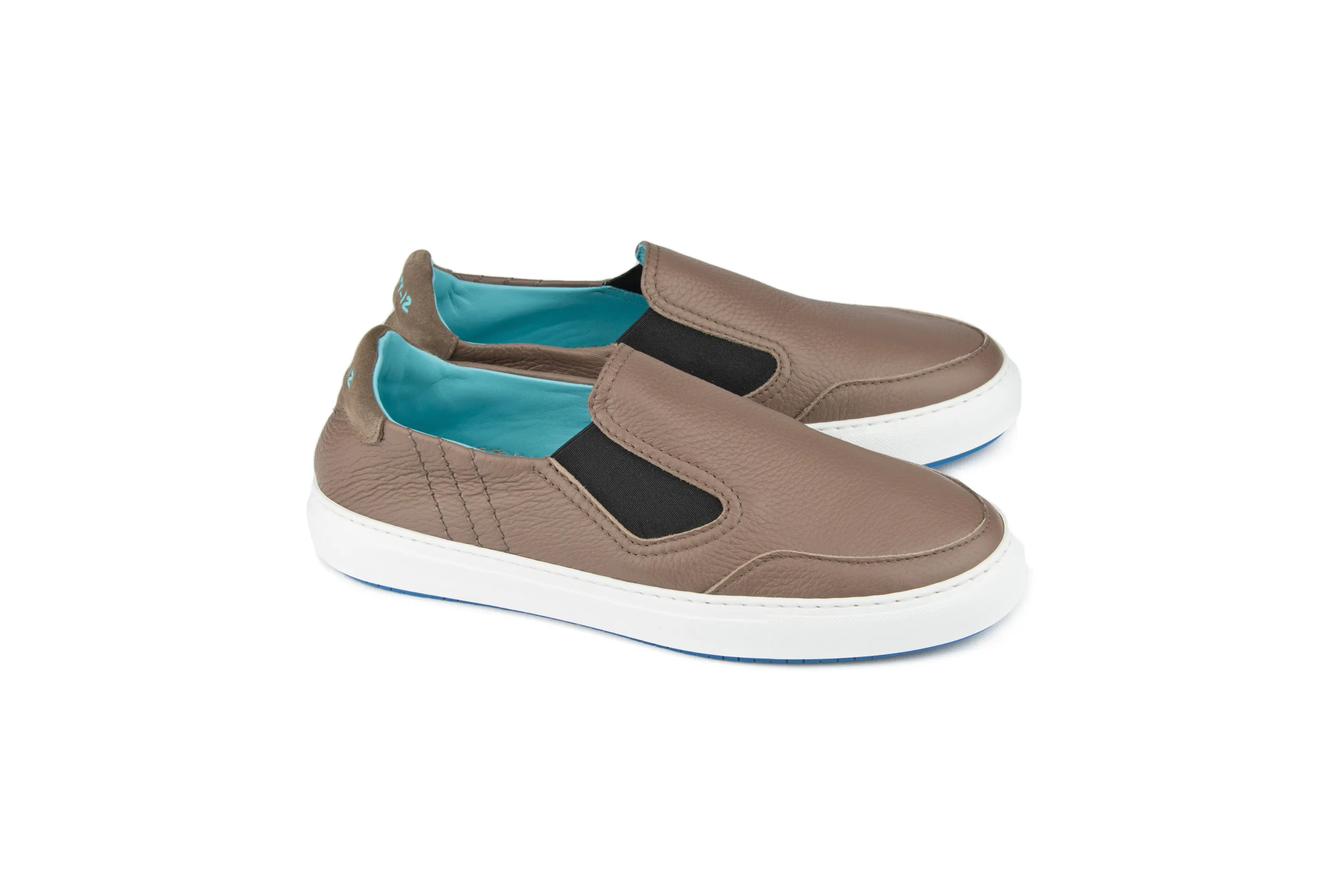 Fifty-12 Men's Batolomeo K0003S15 Beige Leather with Black Elastic Loafer Shoe