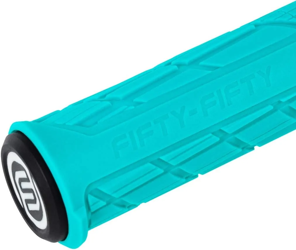 FIFTY-FIFTY Mountain Bike Handlebar Grips, Single Lock-on MTB Grips, Comfortable and Lock On, Non-Slip Bicycle Handle, Fit for All Mountain, Enduro, Downhill