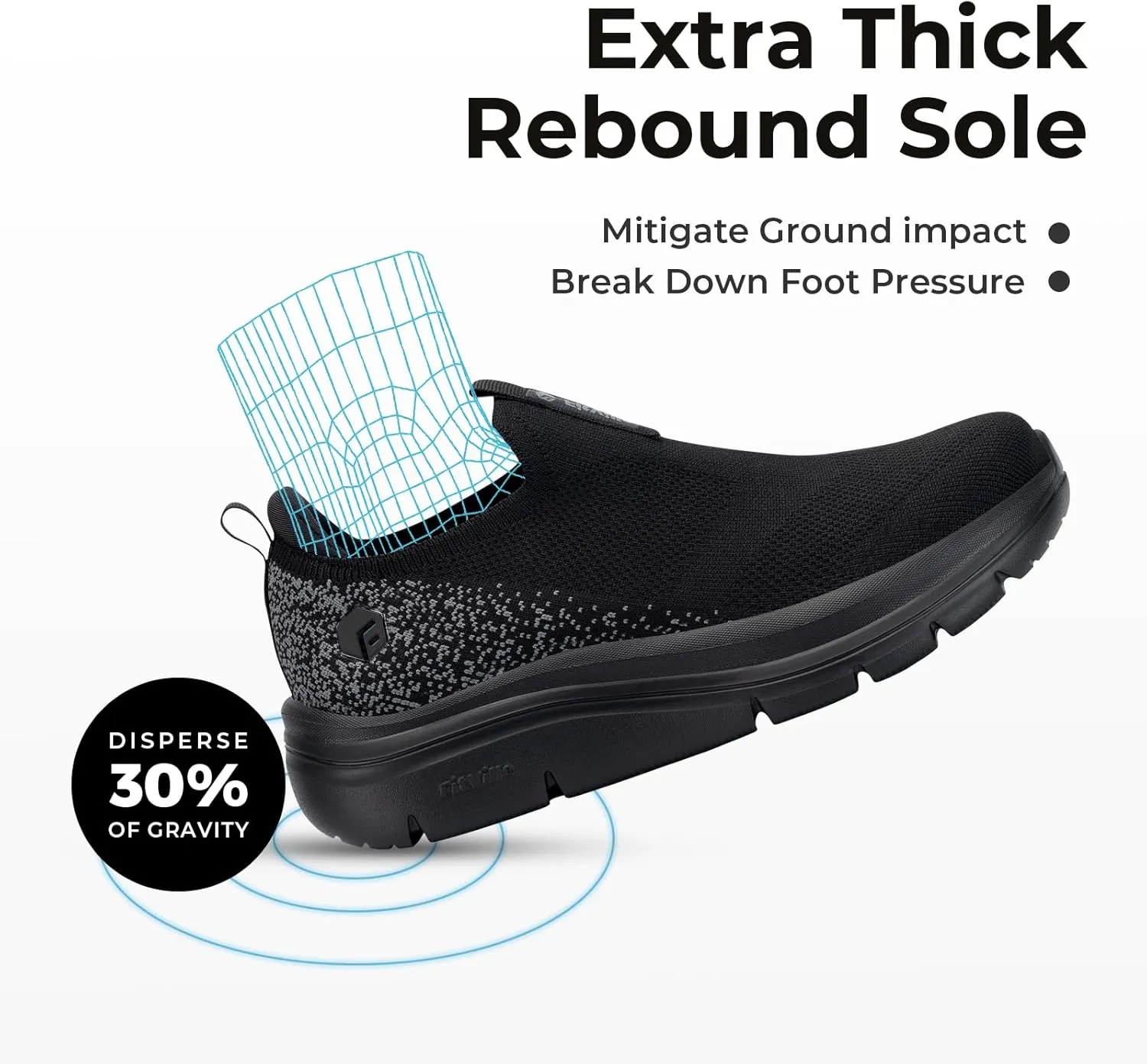 FitVille Women's Slip On Shoes Wide Walking Shoes for Women Slip On Sneakers for Flat Feet Plantar Fasciitis with Arch Support