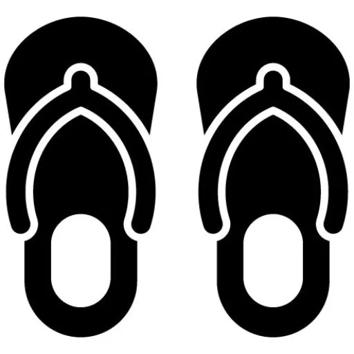 Flip Flops Glyph Icon