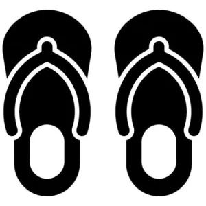Flip Flops Glyph Icon