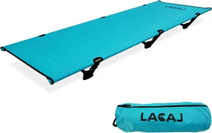 Foldable 4lb Camping Cot, Durable Travel Cot, Ultralight for Backpacking, Summer Hiking, Mountaineering, Easy to use for Woman & Man, Comes with Storage Bag(Blue)