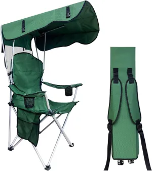 Foldable Camping Chair - Portable for Outdoor, Fishing, Beach, Lawn & Camping - Lightweight Durable Folding Chairs for Outside(Green)