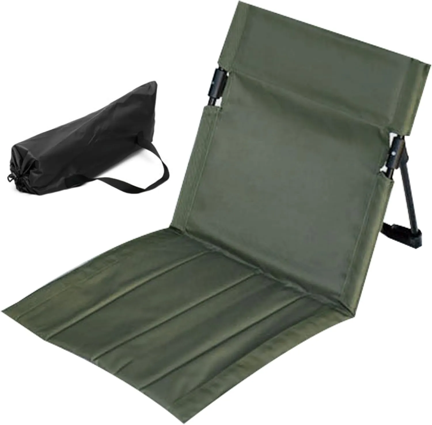 Folding Beach Chair Breathable Stable Portable Beach Chair with Sponge Filling & Mesh Pocket Lightweight Soft Sturdy Folding Floor Chair for Fishing, Barbecues, Hiking