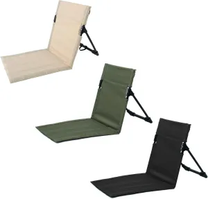 Folding Beach Chair Breathable Stable Portable Beach Chair with Sponge Filling & Mesh Pocket Lightweight Soft Sturdy Folding Floor for Fishing, Barbecues, Hiking (Olive Green)